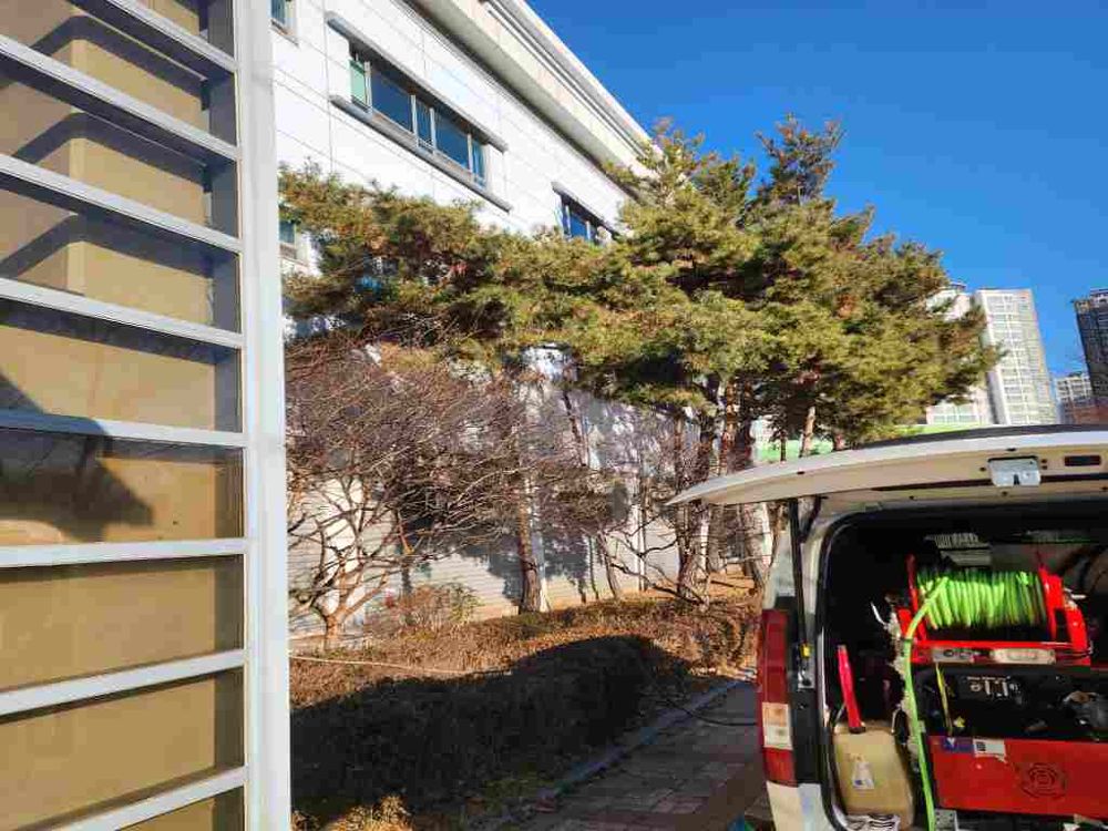 강서구 건물 외부 고압세척 작업